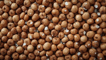 Surface of brown chickpeas texture close-up natural food ingredient or