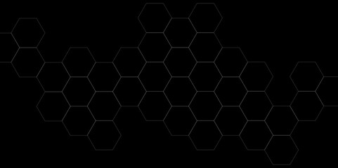 Fototapeta premium Abstract emboss black Hexagonal Background. Luxury White Pattern. Futuristic abstract honeycomb mosaic white background. Hexagonal Background. Abstract Luxury grey Pattern. Vector Illustration.