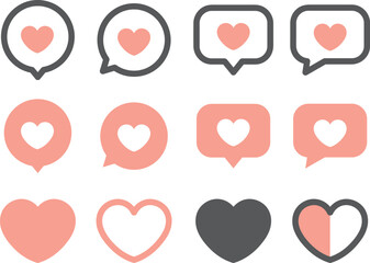 シンプルなライクアイコンセット