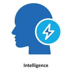 Intelligence Vector Icon which can easily modify or edit