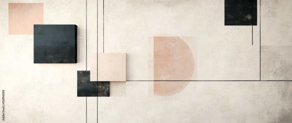 Poster abstract wall art featuring neutral tones and textured patterns creating a serene atmosphere in mode