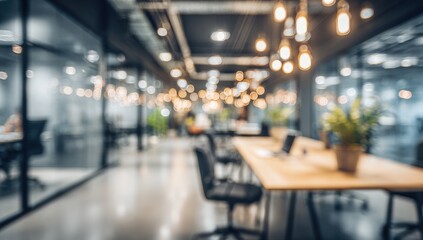 Blurred modern office interior