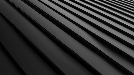 Obraz premium Textured Black Metal Sheets with Parallel Lines and Shadows