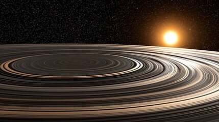 Obraz premium Planetary rings in space