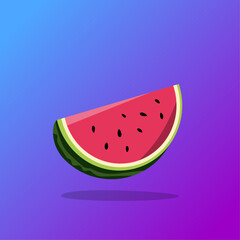 watermelon vector flat illustration on gradient background fruit for casino slots