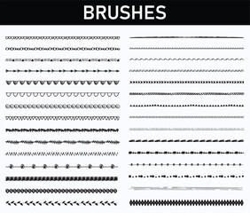 Decorative Line Vector Brushes Pack for Borders and Dividers