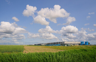 Exterior view of a data center in the Netherlands