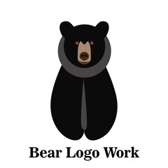 geometric bear logo work pattern art design