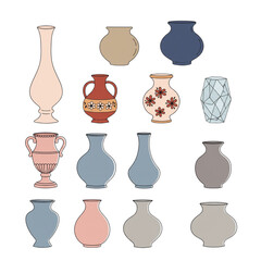 Graceful ceramic pottery collection showcases varied vessel styles for refined decorative element design