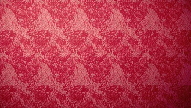 Pattern of red floral wallpaper design elegant vintage style seamless 