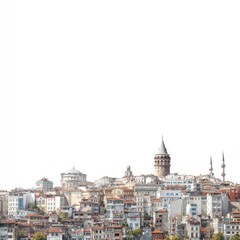 Panoramic cityscape of old town