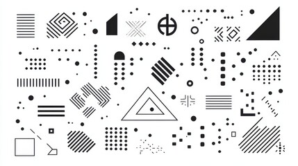 Black and White Abstract Shapes and Patterns in Graphic Design