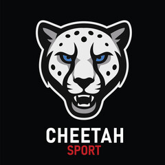 Cheetah Head Mascot Logo – Fast Wild Cat Vector Symbol for Sports or Gaming