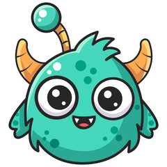 Cute cartoon monster illustration