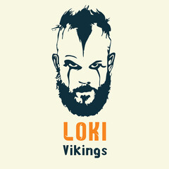 Viking Warrior Mascot Logo – Bold Bearded Norse Character Illustration