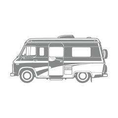 Retro Campervan Illustration for Travel and Adventure