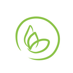 Green leaf ecology nature logo
