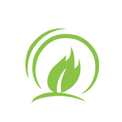 Green leaf ecology nature logo