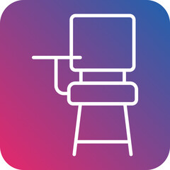 Chair line icon style