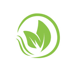 Green leaf ecology nature logo