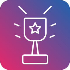 Trophy line icon style
