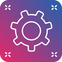Gear line icon style