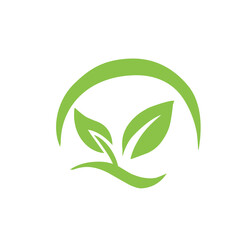 Green leaf ecology nature logo