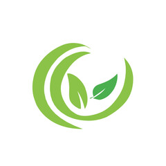 Green leaf ecology nature logo