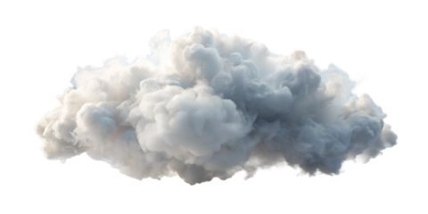 Fluffy White Cloud Isolated on Transparent Background new 2025 trendy