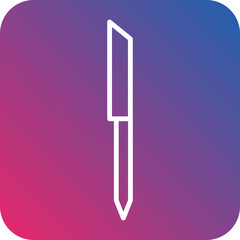 Bread Knife line icon style