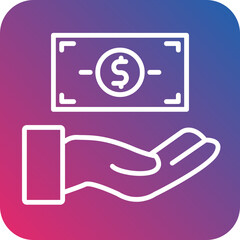 Donation line icon style