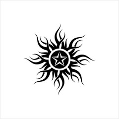 Tribal Tattoo Sun Star