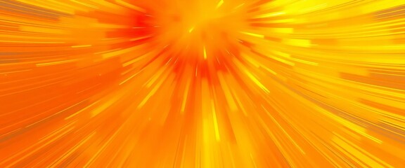 Vibrant yellow and orange sunburst explosion, summer energy,  glow,  sun