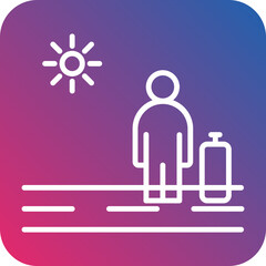 Tourist Line Icon Style
