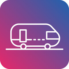 Caravan Line Icon Style