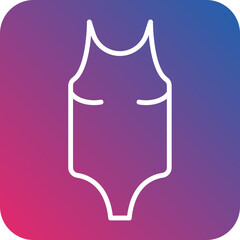 Swimsuit Line Icon Style