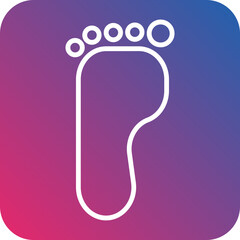 Footprint Line Icon Style