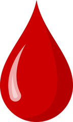 Red blood drop icon for graphic design, logo, web site, social media, mobile app, ui illustration