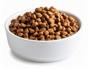 Feeding time action pet food bowl home kitchen food photography cozy environment close-up view nutritional concept