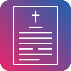 Obraz premium Death Certificate Line Icon Style