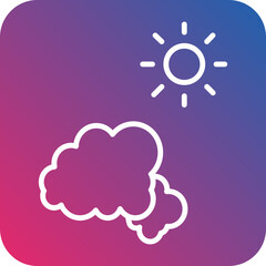 Sunny Line Icon Style