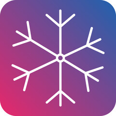 Snowflake Line Icon Style