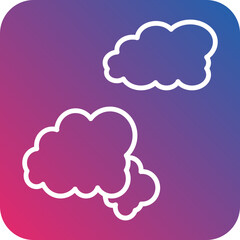 Cloudy Line Icon Style