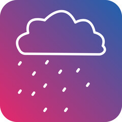 Rainy Line Icon Style