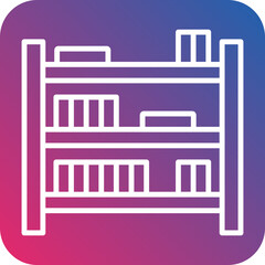 Shelves Line Icon Style