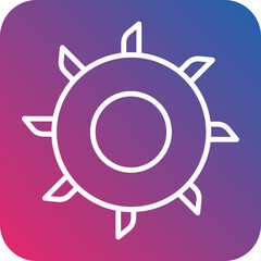 Circular Saw Line Icon Style