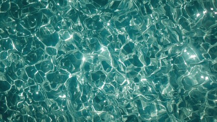 Obraz premium Texture of clear turquoise water surface shimmering under sunlight
