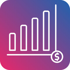 Business Growth Line Icon Style