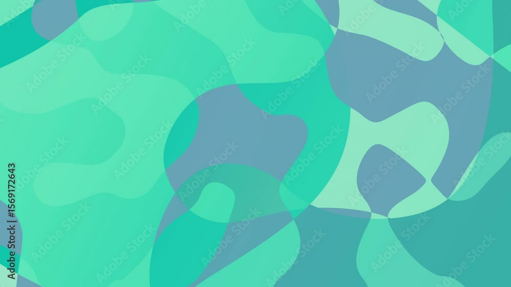 Poster animation seamless gradient background for loop playback. teal color loop background