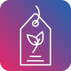 Eco Tag Line Icon Style